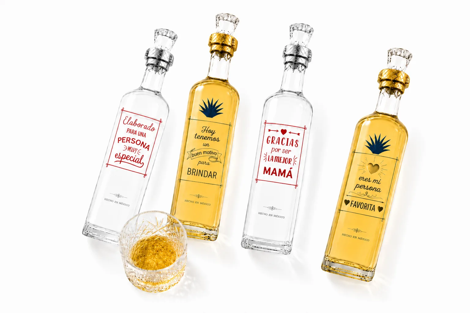 Botellas Don Ramón personalizadas por ocasión— Edición Limitada, Swarovski, Platinium y Cerámica